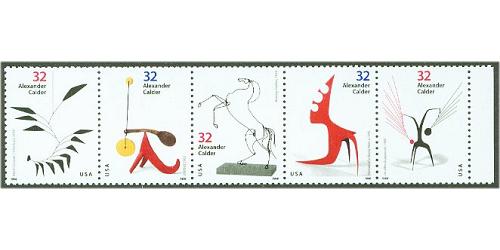 #3202a,  Alexander Calder Strip of Five