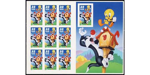 #3204 Sylvester & Tweety Looney Tunes, Regular Souvenir Sheet