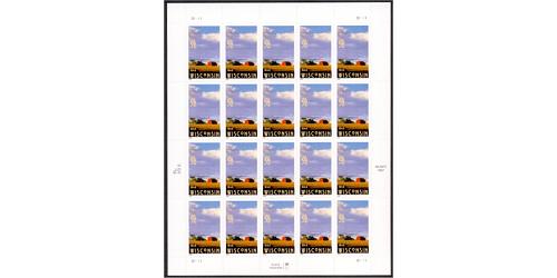 #3206 Wisconsin Statehood, Sheet of 20 Stamps, First Printing