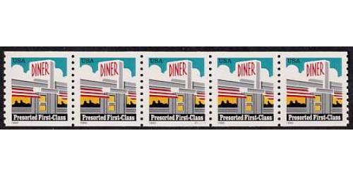 #3208 Diner Coil, Water-Activated PNC Strip of 5, #S11111