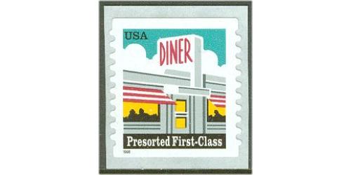 #3208A Diner Coil, Die-cut 9.7 Self-adhesive