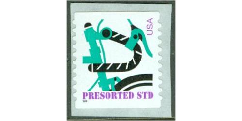#3228b Green Bicycle, Coil (small 1mm date & square transition)