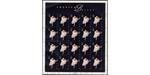 #3237 American Ballet, Mint Sheet of 20