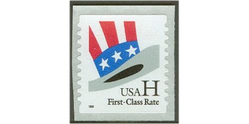 #3266 "H" Hat Stamp, Coil Die-cut 9.7