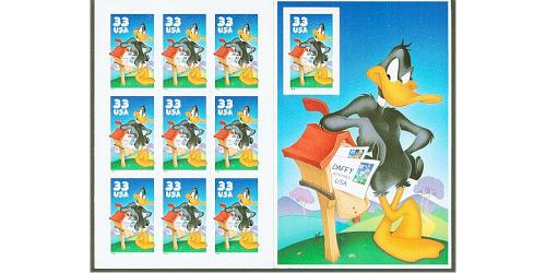 #3306  Daffy Duck Looney Tunes, Regular Souvenir Sheet of 10