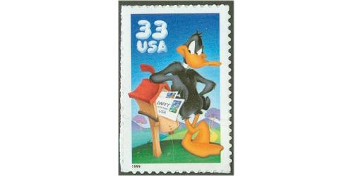 #3306a  Daffy Duck, Single Stamp from Regular Souvenir Sheet