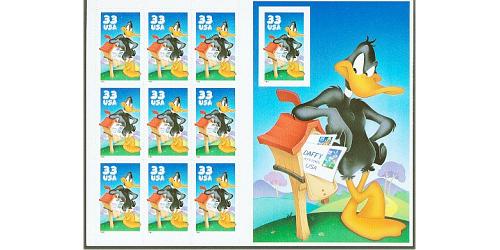 #3307 Daffy Duck Looney Tunes, Special Souvenir Sheet of 10
