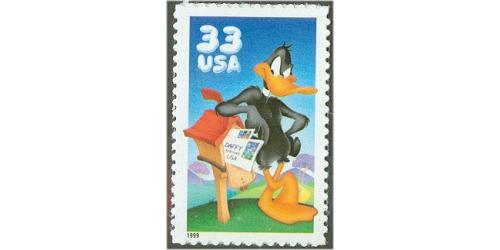 #3307a  Daffy Duck, Single Stamp from Special Souvenir Sheet