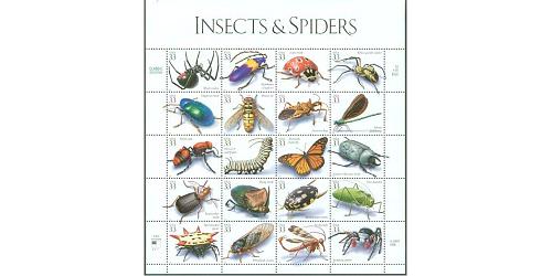 #3351 Insects and Spiders, Sheet of 20