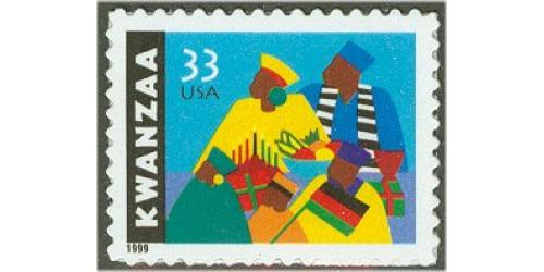 #3368 33¢ Kwanzaa (Issued in 1999)