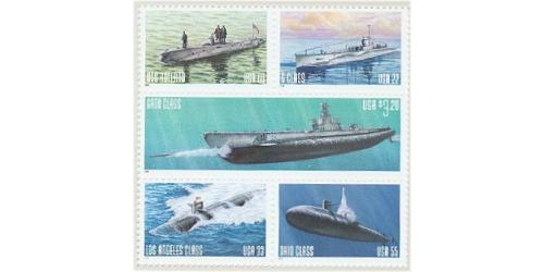 #3373-77 Submarines, Set of Five Booklet Singles