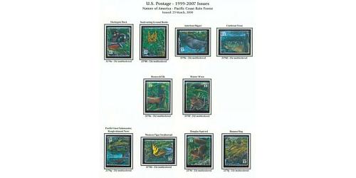 #3378a-j Pacific Coast Rain Forest Nature of America Set of 10 S