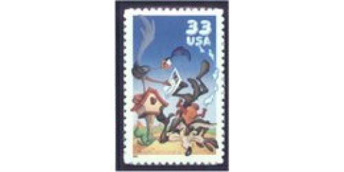 #3392a Wile E. Coyote, Single Stamp from Special Souvenir Sheet
