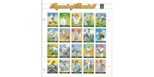 #3408 Legends of Baseball, Pane of 20