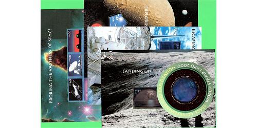 #3409-3413 Set of All Five Space Souvenir Sheets