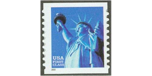 #3453b Statue of Liberty, S-A Coil Die-cut 10, Large Date