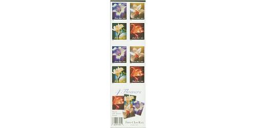 #3457e Flowers, Double-sided booklet of 20