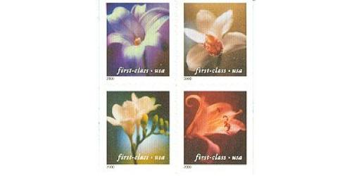 #3458-61 Four Flowers, Set of Four Singles, 11½x11¾ (from #3461b