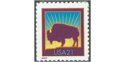#3468 Bison, Self-adhesive Sheet Stamp