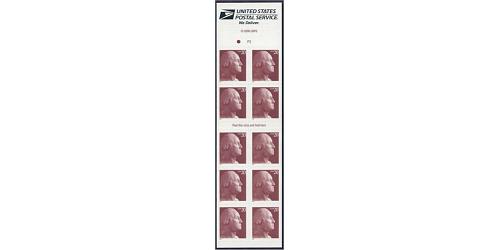 #3482a Washington, Convertible Pane of 10 Die-cut 11¼x11