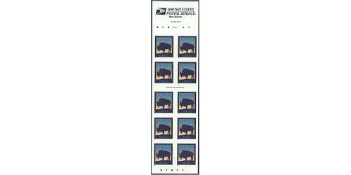 #3484d Bison Booklet Pane of 10 (Convertible Booklet)