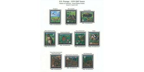 #3506a-j Great Plains Prairie, Nature of America Set of Ten Sing