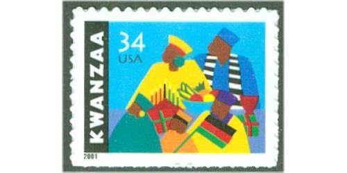 #3548 34¢ Kwanzaa (Issued in 2001)