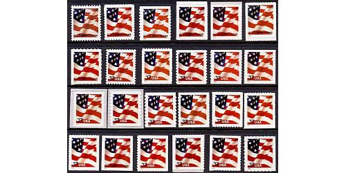 #3620-25 & 3629F-37, 37¢ Flag & USA Series, Complete Set of 24