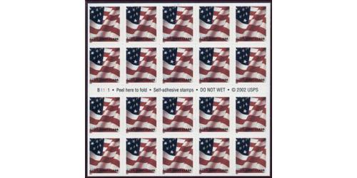 #3623a USA First Class Flag, Convertible Booklet of 20