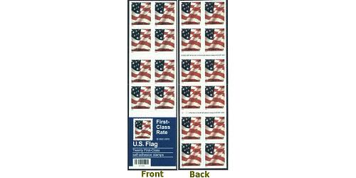 #3624c USA First Class Flag, Double Sided Convertible Pane of 20