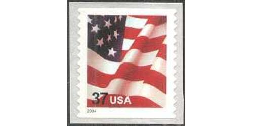 #3632C USA & Flag, Self-adhesive Coil Stamp