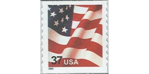 #3633B USA & Flag, Self-adhesive Coil "2005" Year Date
