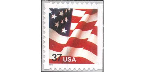 #3634b USA & Flag Vending Booklet Single, Year Date "2003"