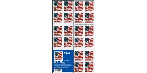 #3636De USA & Flag, Double-sided Booklet  Pane 20