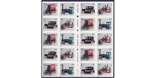 #3645e Antique Toys, Convertible pane of 20