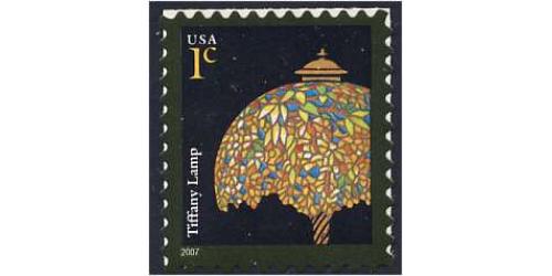 #3749 Tiffany Lamp, Self-adhesive Sheet Stamp, 2007 Year Date
