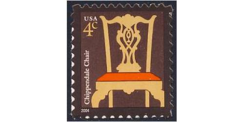 #3755 Chippendale Chair, Die Cut 11¾x10¼ (2004)
