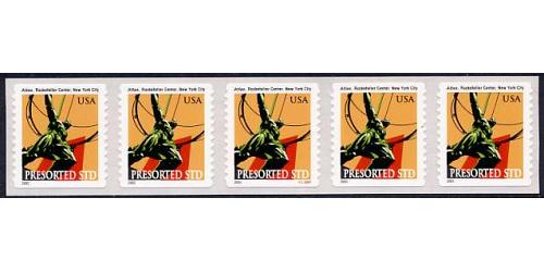 #3770 Atlas Statue Coil, Reprinted, 2003 Year Date PNC 5, #V3333