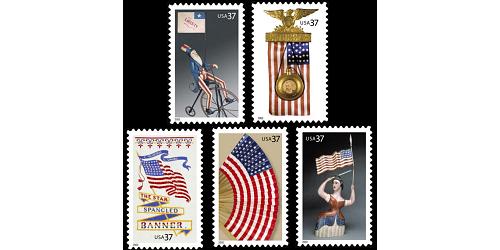 #3776-80 Old Glory, Set of Five Singles