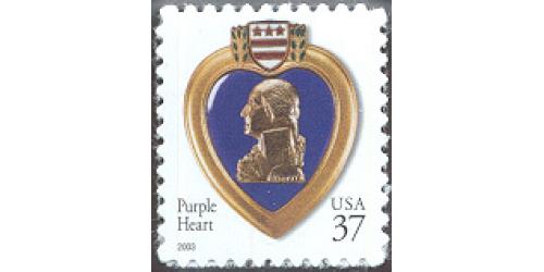 #3784A Purple Heart, Reprint S-A Die-cut 10¾x10¼ (2003)