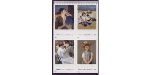 #3807a Mary Cassatt American Painter, Block of Four, American Treasures Series