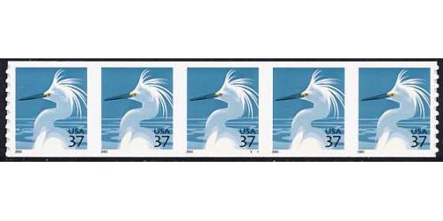 #3829 Snowy Egret, Coil "2003" Year Date PNC 5, #V1111