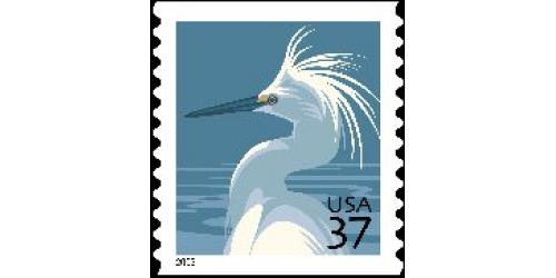#3829 Snowy Egret, Coil "2003" Year Date