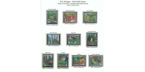 #3899a-j Northeast Deciduous Forest Nature of America Set of Ten