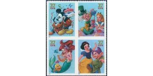 #3912-15 The Art of Disney: Celebration, Set of Four Singles
