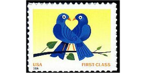 #3976 True Blue Love (39¢) , Non-denominated SA Booklet Single