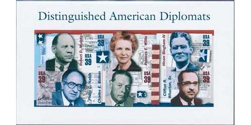 #4076 Distinguished American Diplomats, Souvenir Sheet of Six