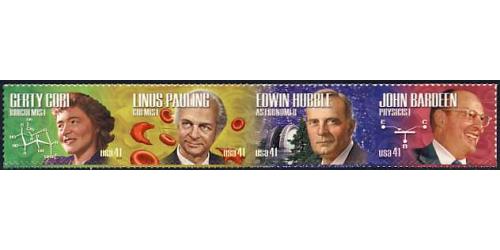 #4227a American Scientists, Horizontal Strip of Four