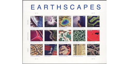 #4710 Earthscapes, Souvenir Sheet of 15