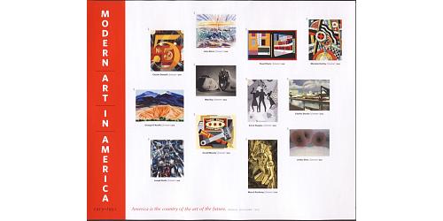 #4748 Modern Art in America, Souvenir Sheet of 12
